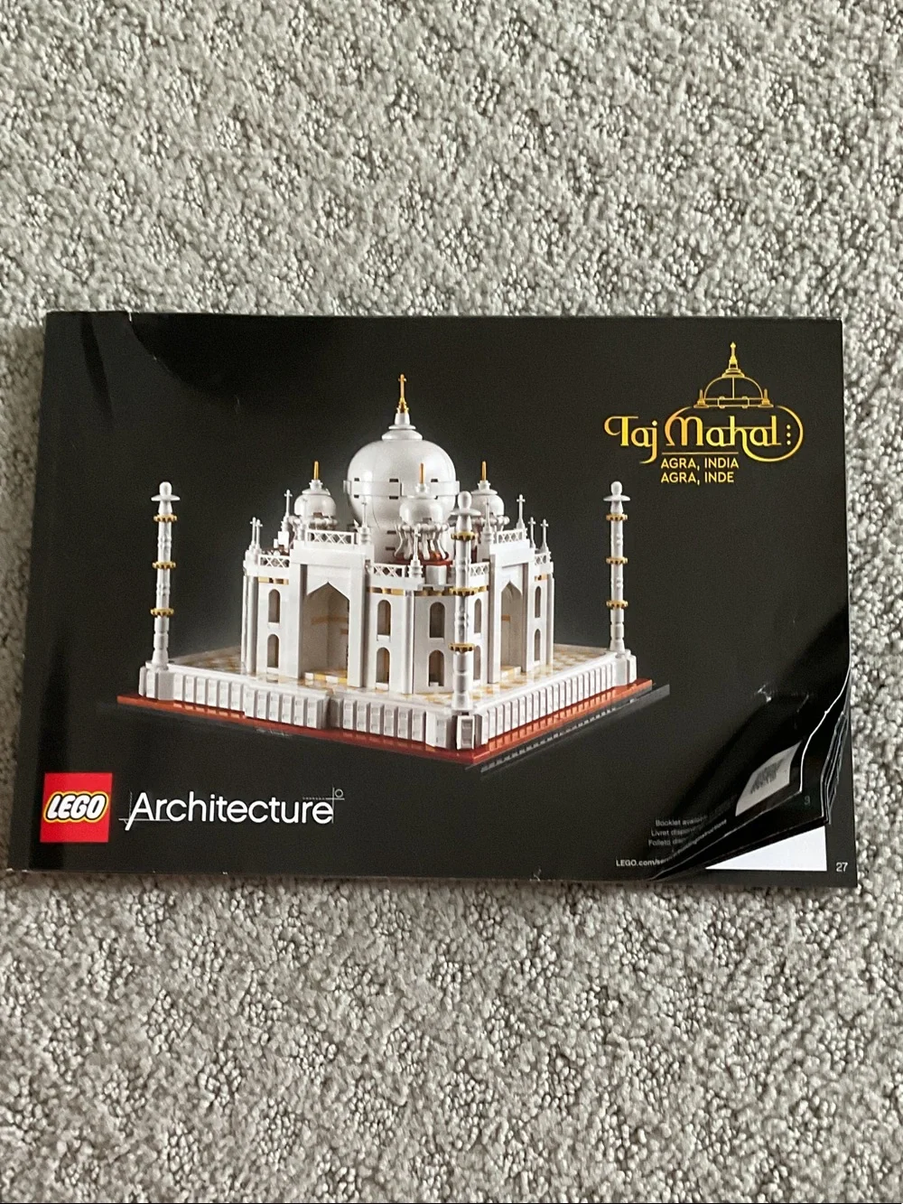 Lego White and Tan Taj Mahal Architecture Set with Gold Accents